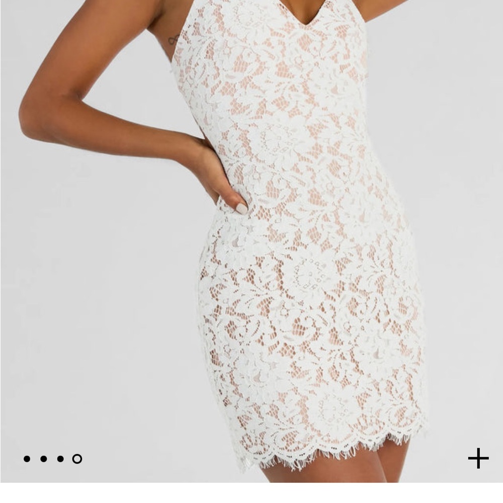 Elegant White Lace Dress